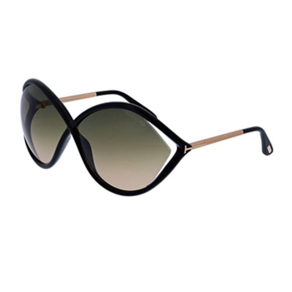 New Tom Ford LIORA TF 528 01B Black & Gold Frame main image 5
